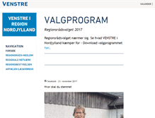 Tablet Screenshot of nordjylland.venstre.dk