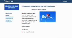 Desktop Screenshot of hals.venstre.dk